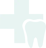 A light blue medical cross with a white tooth icon in front, representing dental or oral health care services.