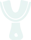 A light blue, stylized graphic of a horseshoe magnet with its poles facing upward, set against a white background.